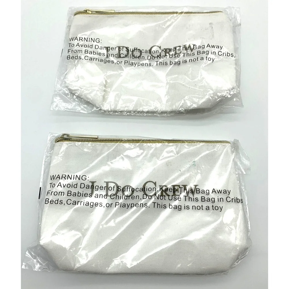 I Do‎ Crew Canvas Makeup Bags Wedding Bridesmaid Bridal Party CosmeticBag